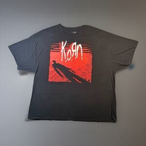Korn Band T Shirt Mens 3XL Black Red Graphic Tee Nu Metal Big Tall